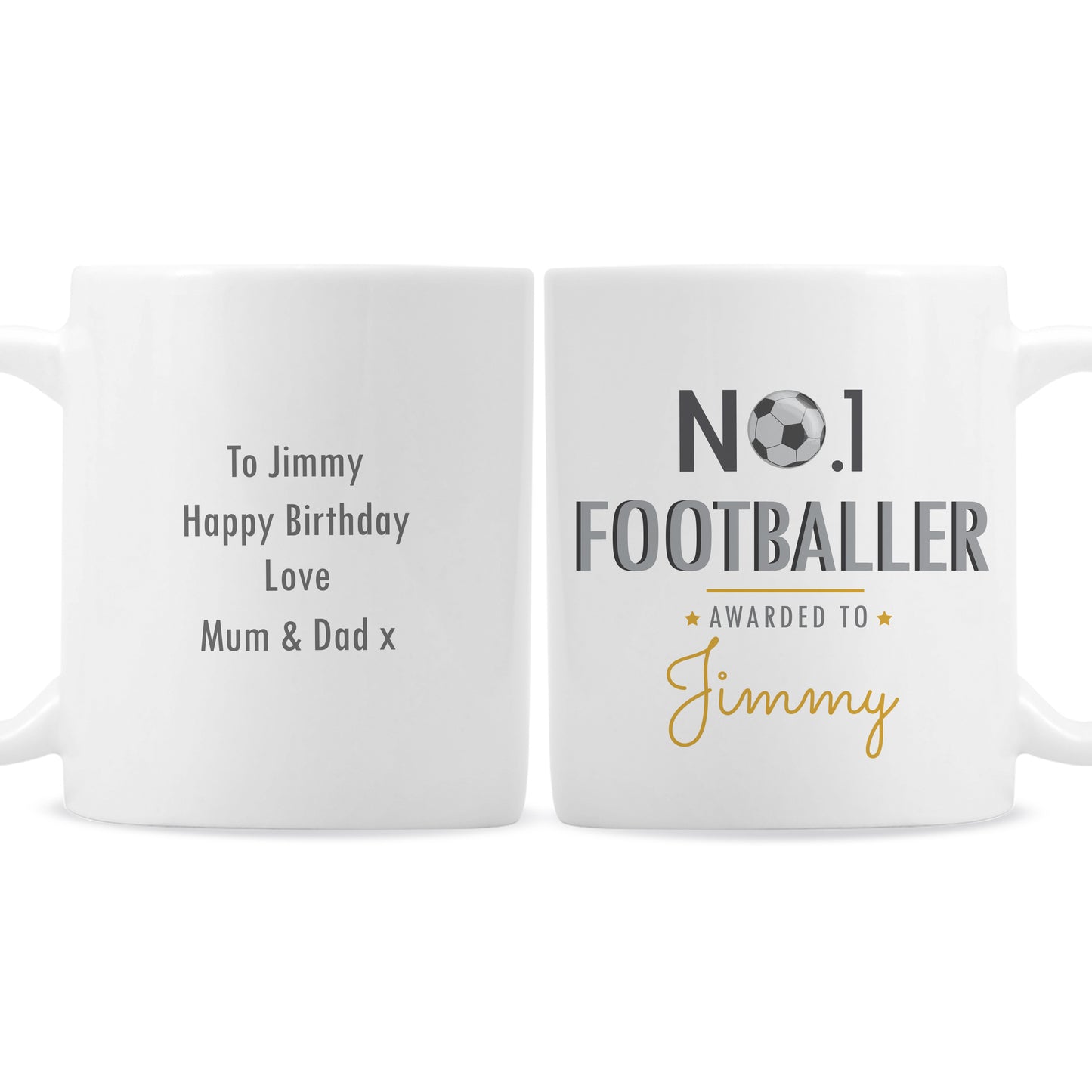 Personalised No.1 Footballer Mug - MK&JD Gifts