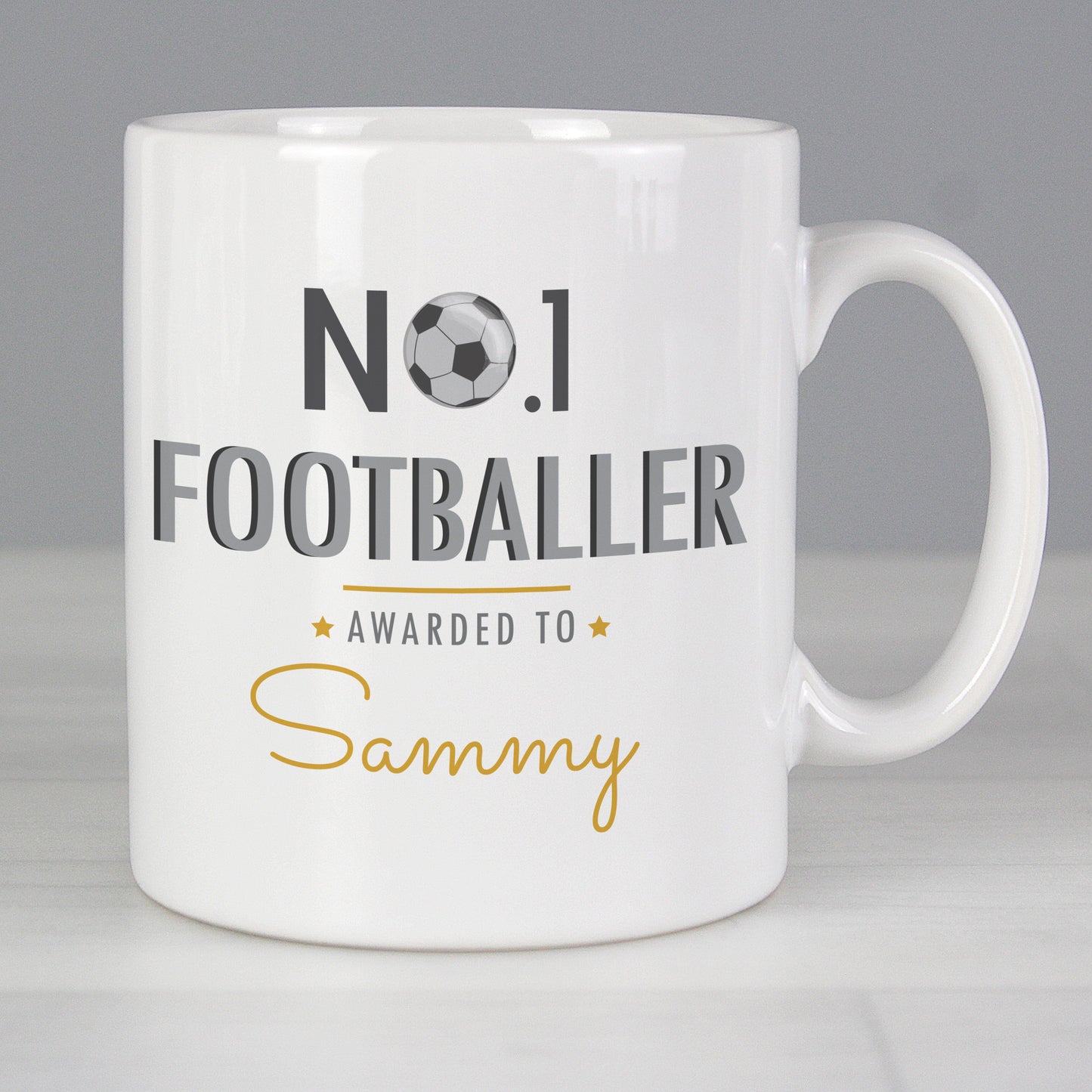 Personalised No.1 Footballer Mug - MK&JD Gifts