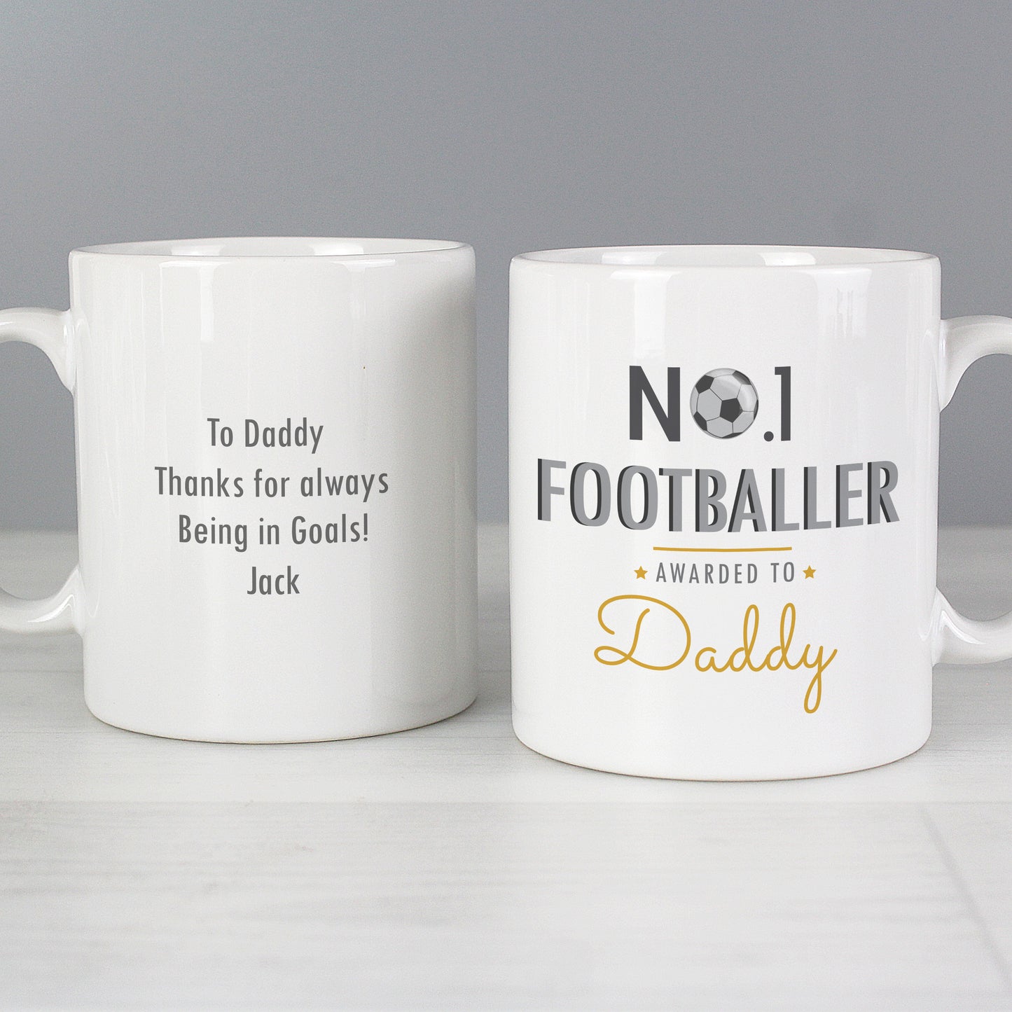 Personalised No.1 Footballer Mug - MK&JD Gifts