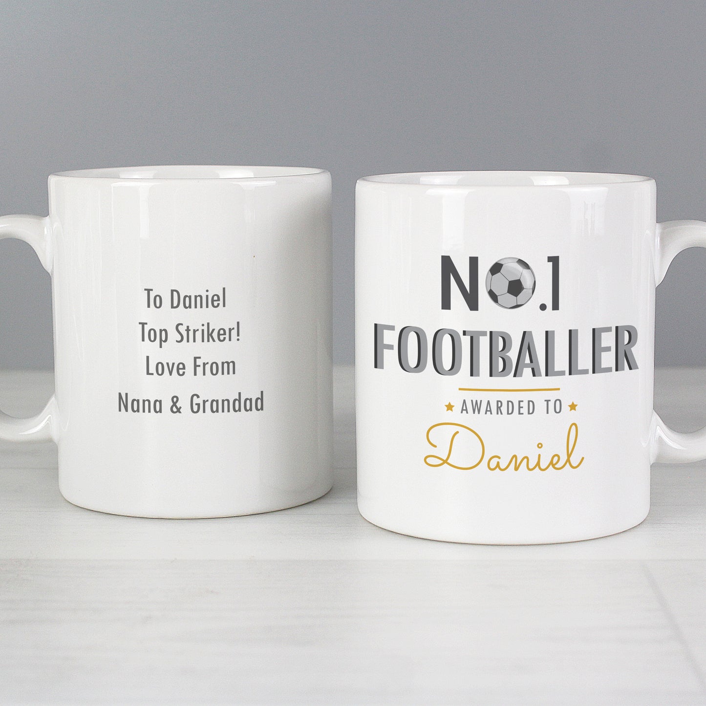 Personalised No.1 Footballer Mug - MK&JD Gifts