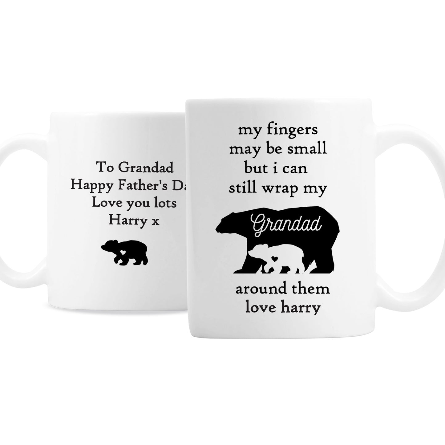 Personalised My Fingers May Be Small Bears Mug - MK&JD Gifts