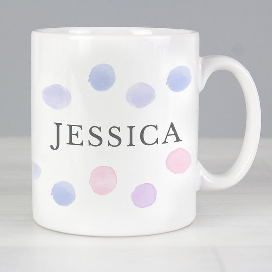 Personalised Pink Spot Mug - MK&JD Gifts