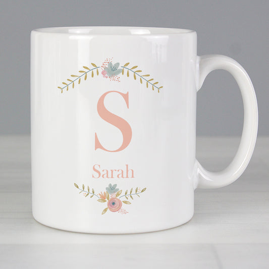 Personalised Floral Bouquet Mug - MK&JD Gifts