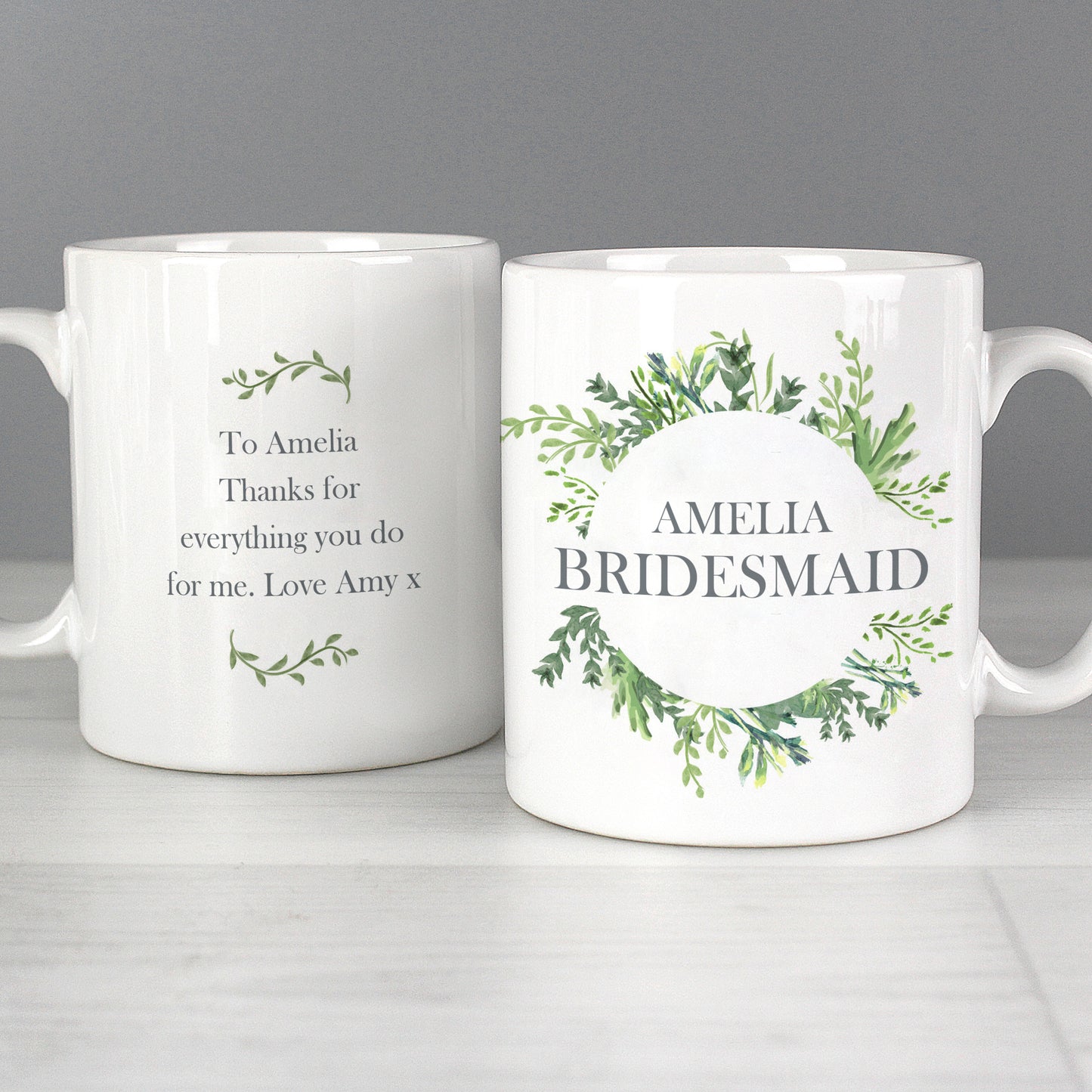 Personalised Botanical Mug - MK&JD Gifts