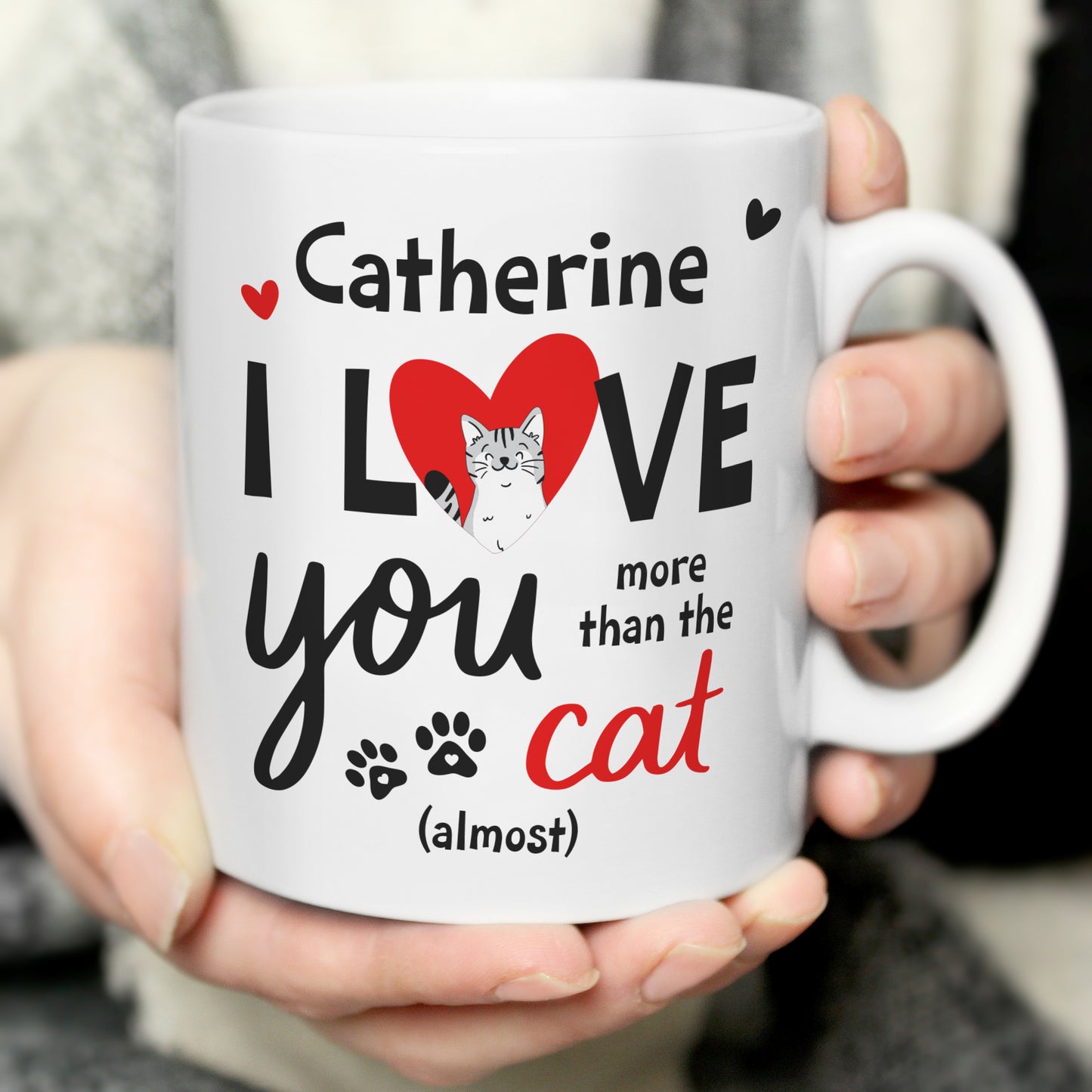 Personalised I Love You More Than The Cat Mug - MK&JD Gifts