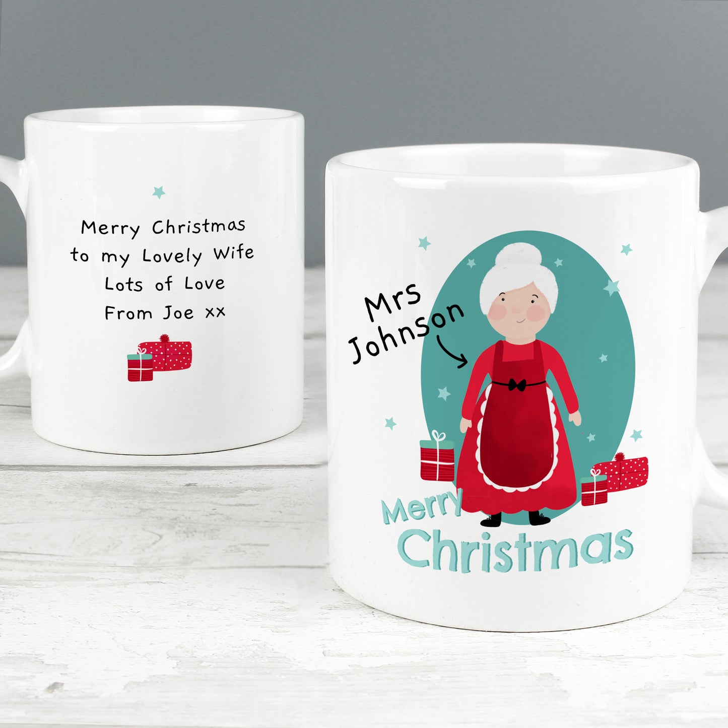 Personalised Mrs Claus Christmas Mug - MK&JD Gifts