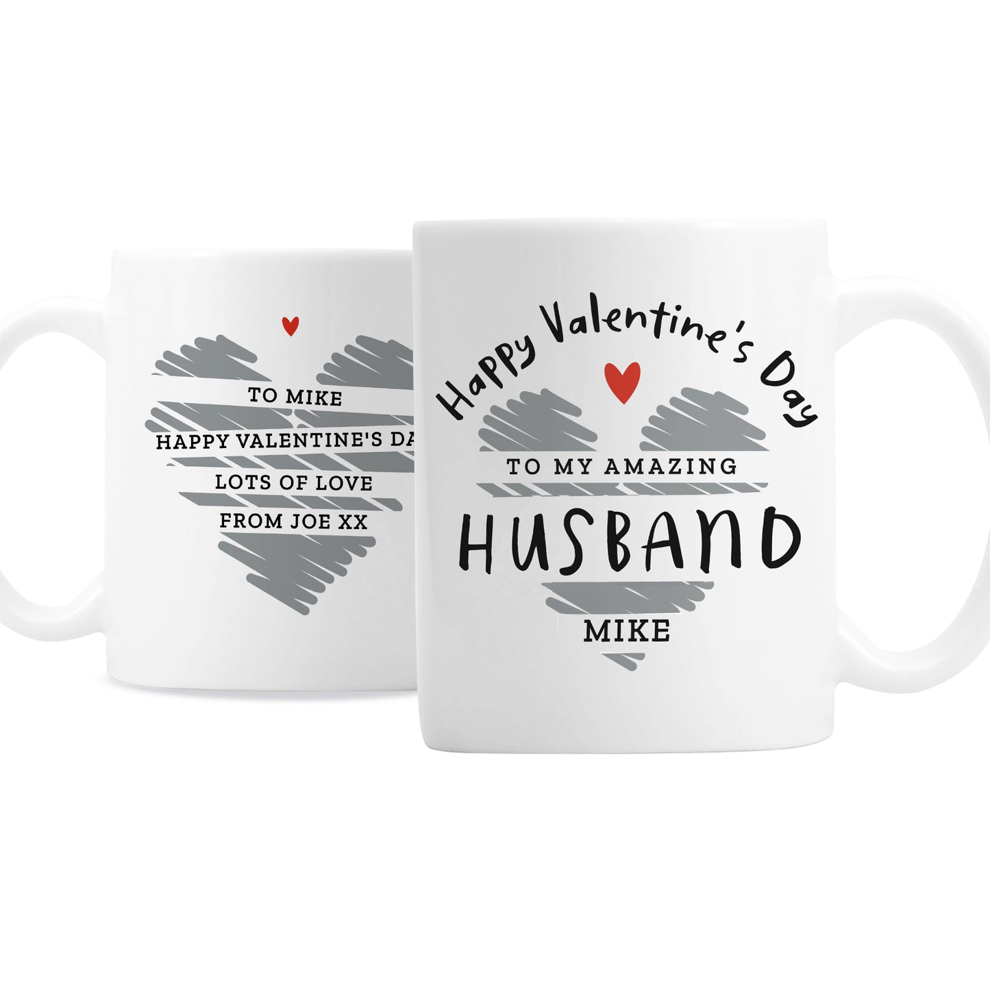 Personalised Happy Valentine's Day Mug - MK&JD Gifts