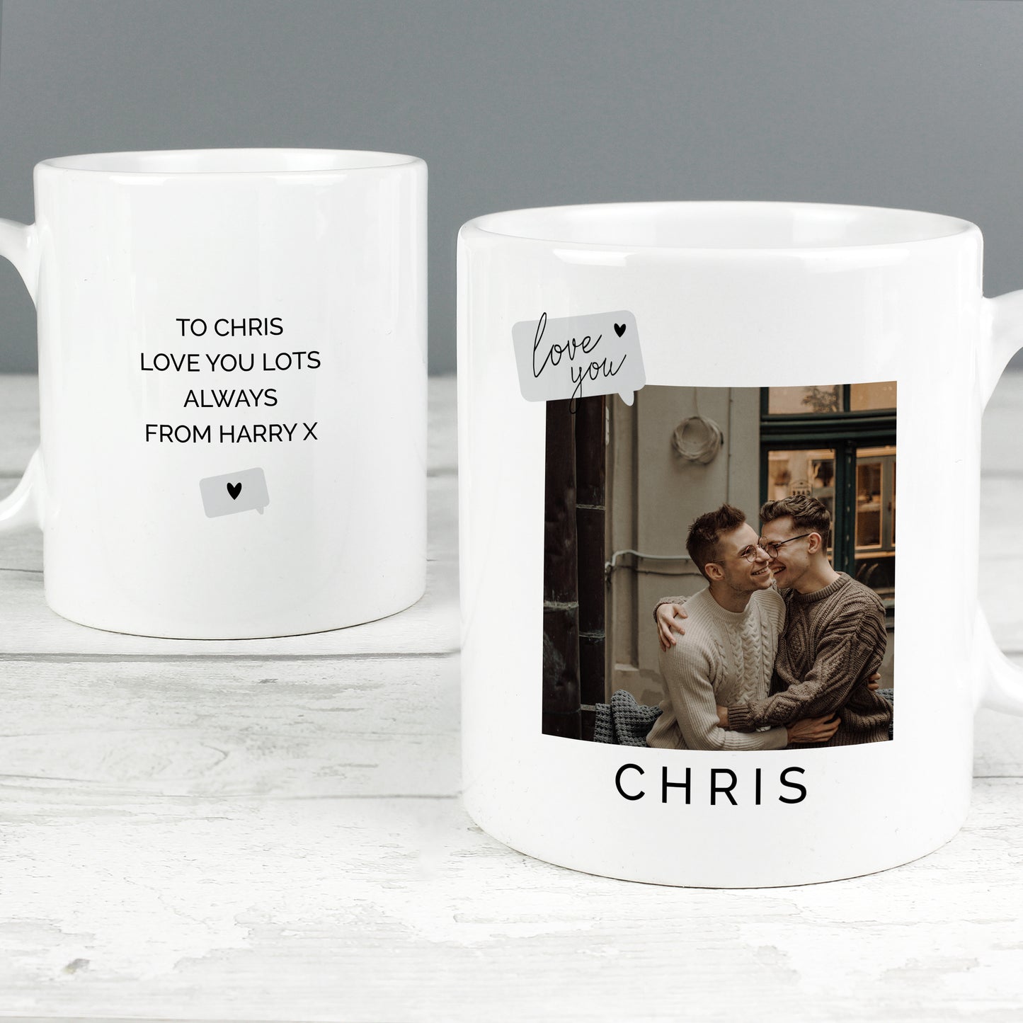 Personalised Love You Snapshot Photo Upload Mug - MK&JD Gifts
