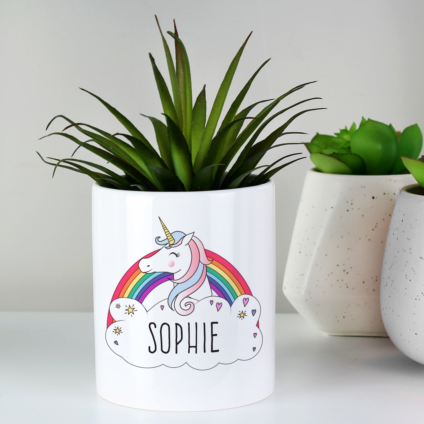 Personalised Unicorn Ceramic Storage Pot - MK&JD Gifts