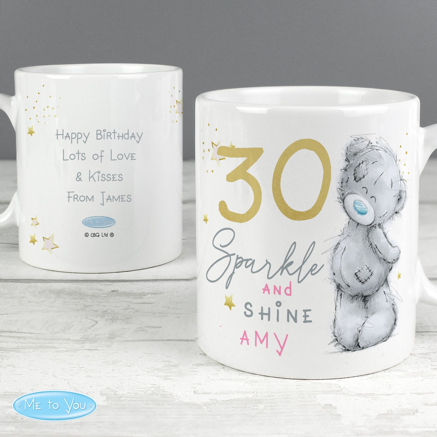 Personalised Me To You Sparkle & Shine Birthday Mug - MK&JD Gifts