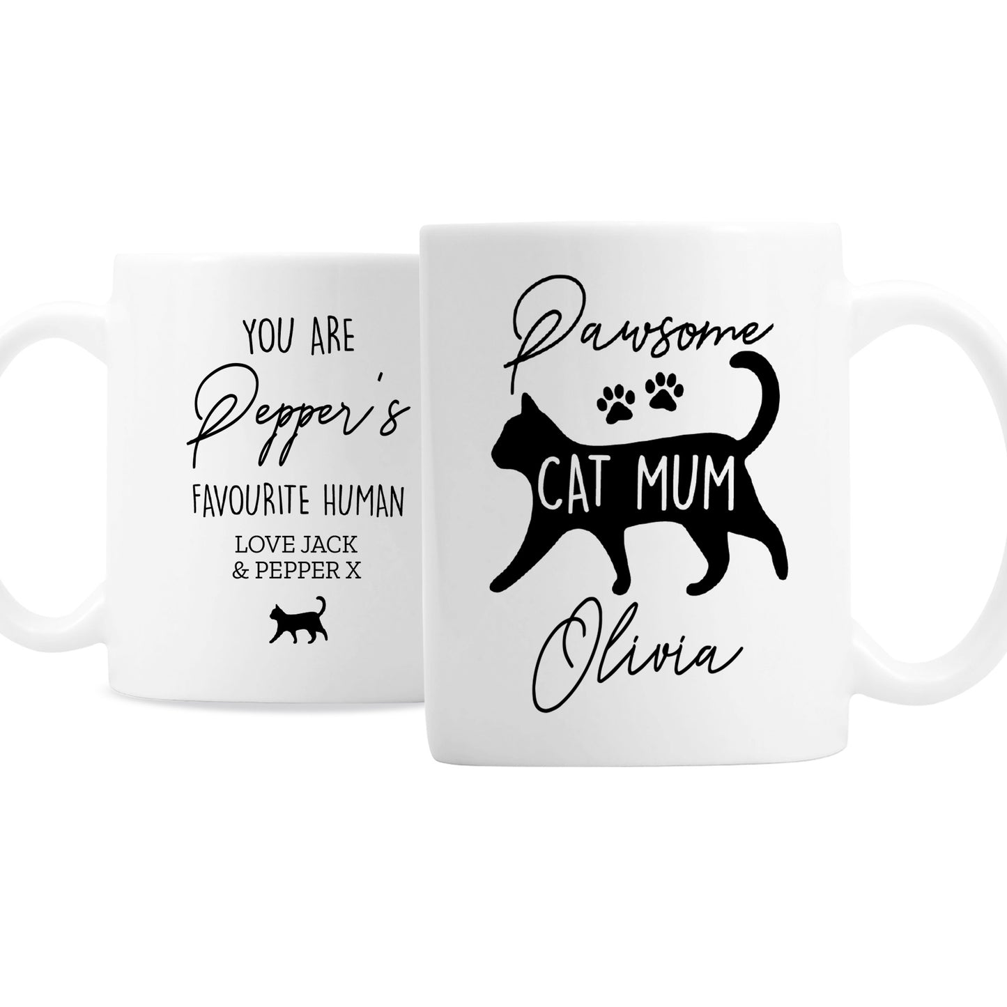 Personalised Pawsome Cat Mum Mug - MK&JD Gifts