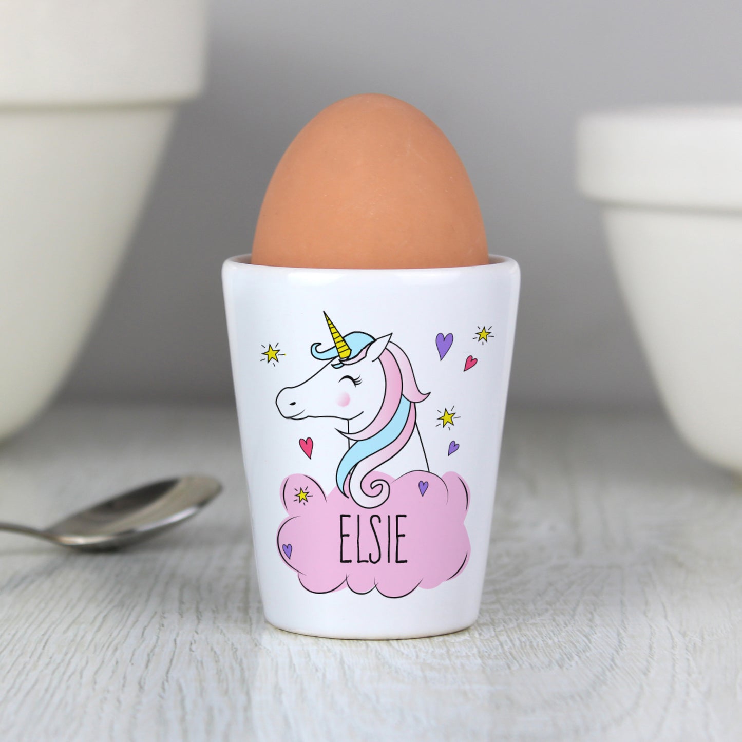 Personalised Unicorn Egg Cup - MK&JD Gifts
