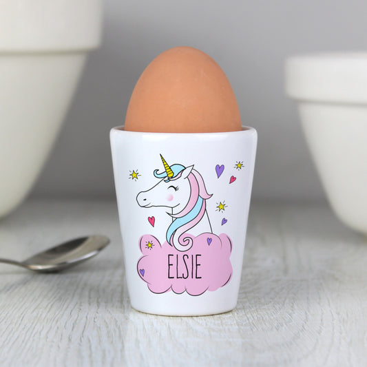 Personalised Unicorn Egg Cup - MK&JD Gifts