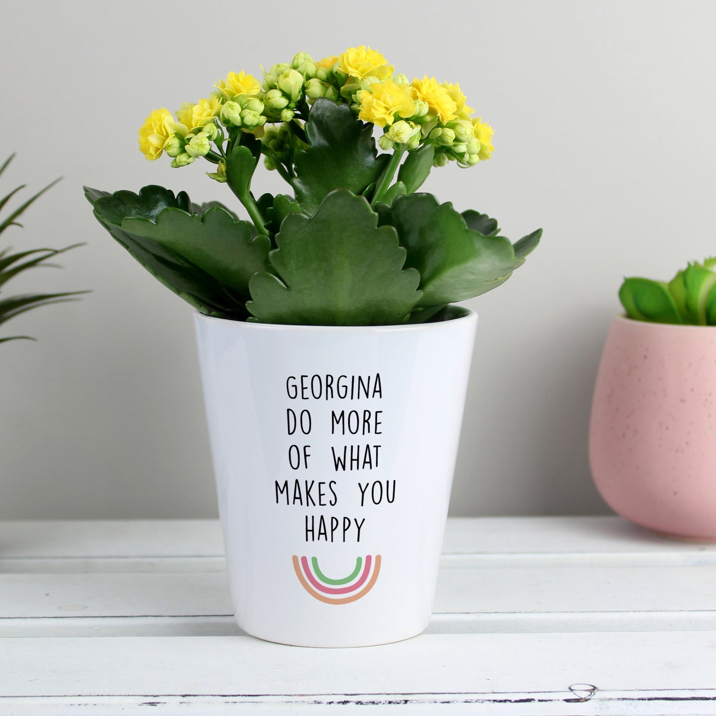 Personalised Rainbow Plant Pot - MK&JD Gifts