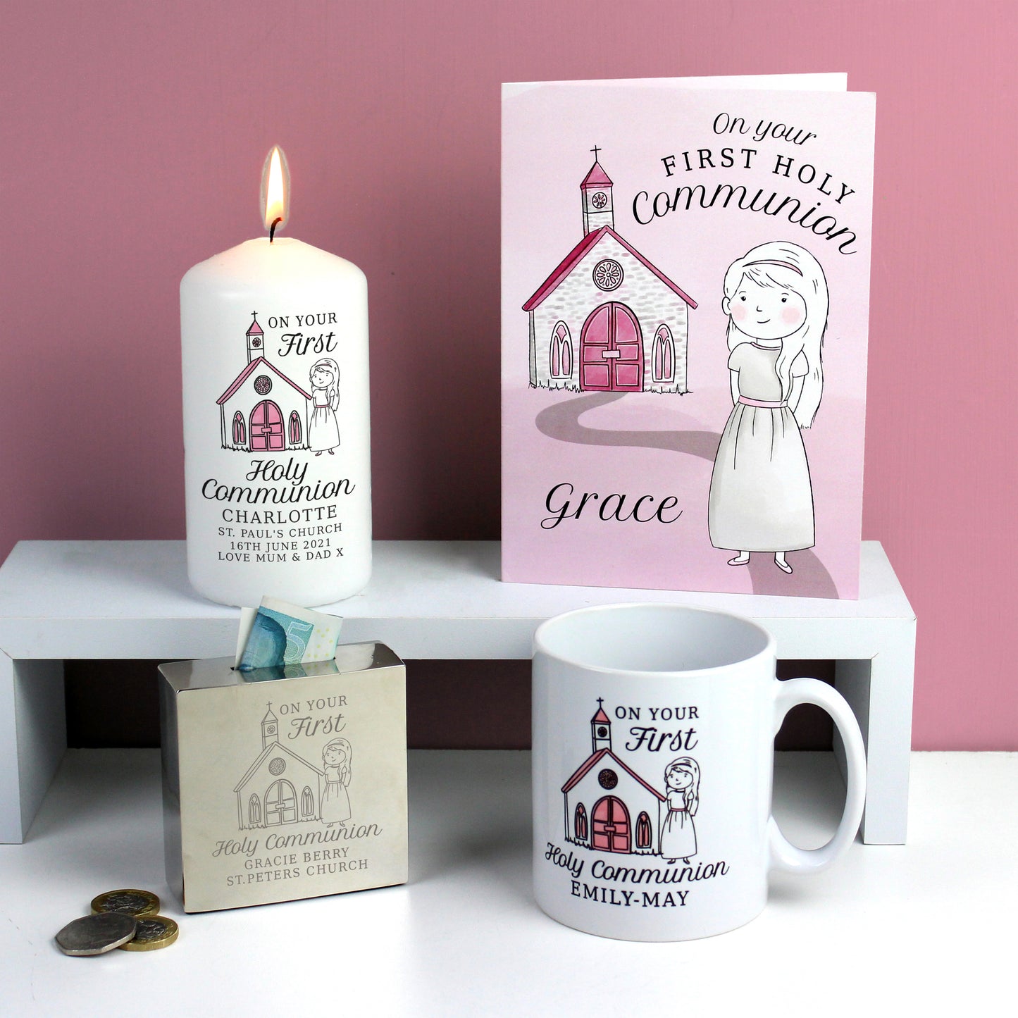 Personalised Girls First Holy Communion Mug - MK&JD Gifts