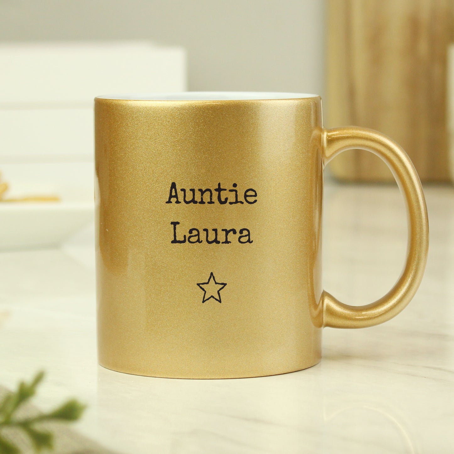 Personalised Free Text Gold Mug - MK&JD Gifts