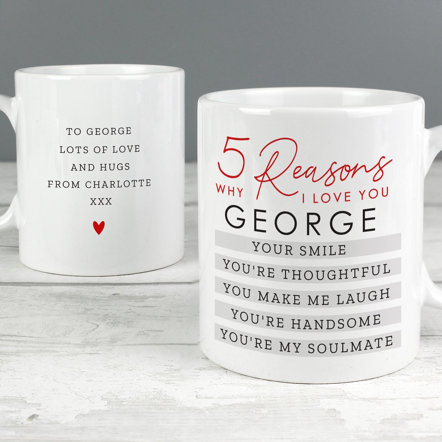Personalised 5 Reasons Why Mug - MK&JD Gifts