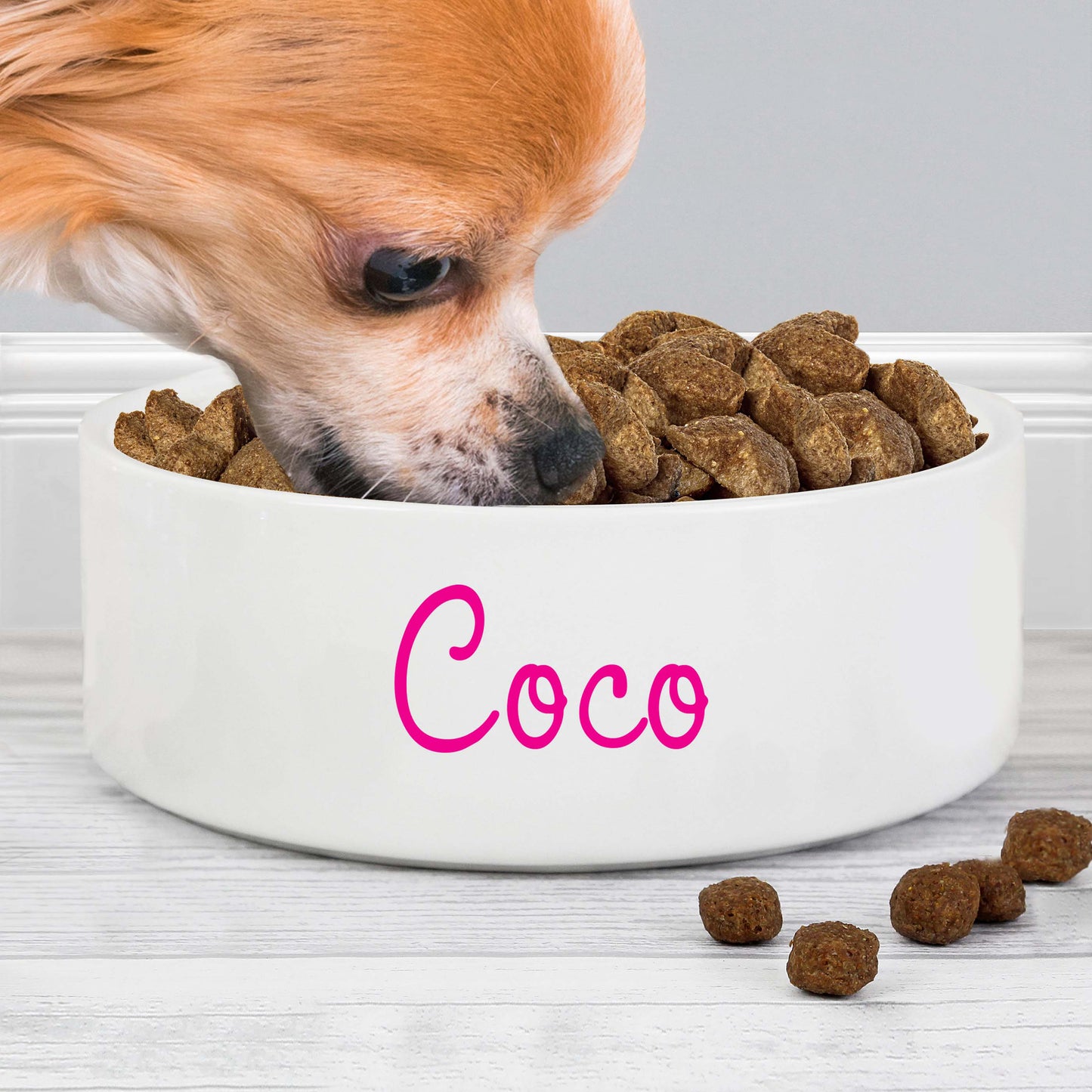 Personalised Pink Name 14cm Medium Pet Bowl - MK&JD Gifts