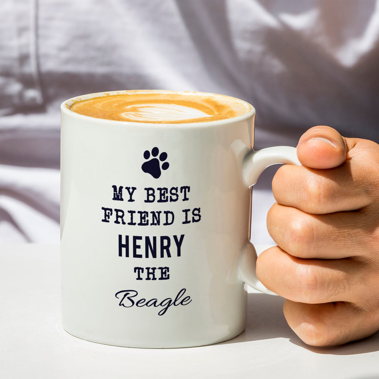 Personalised Paw Print Dog Breed Mug - MK&JD Gifts