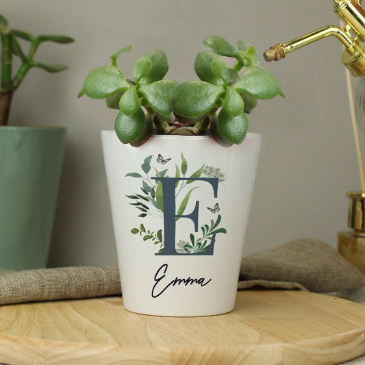 Personalised Botanical Plant Pot - MK&JD Gifts