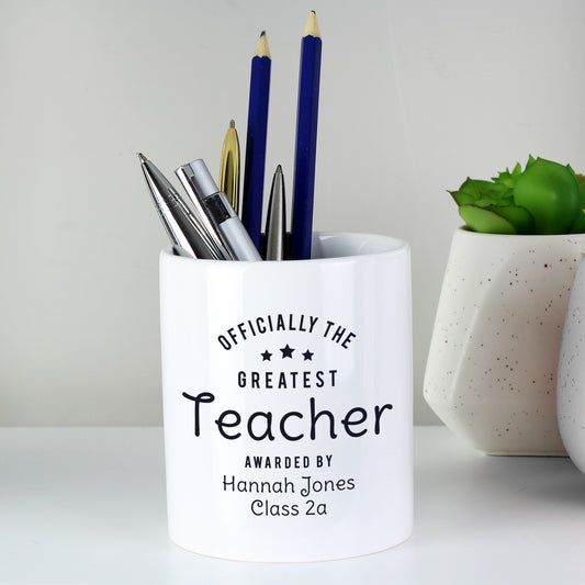Personalised Officially The Greatest Ceramic Storage Pot - MK&JD Gifts