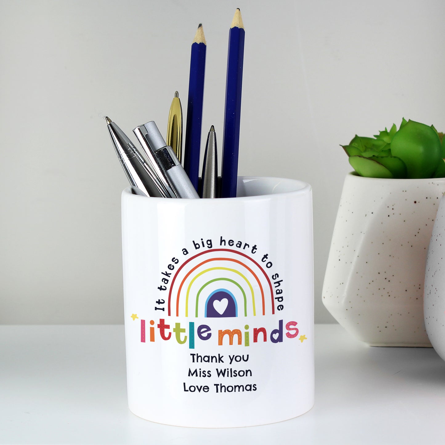 Personalised Shape Little Minds Ceramic Storage Pot - MK&JD Gifts