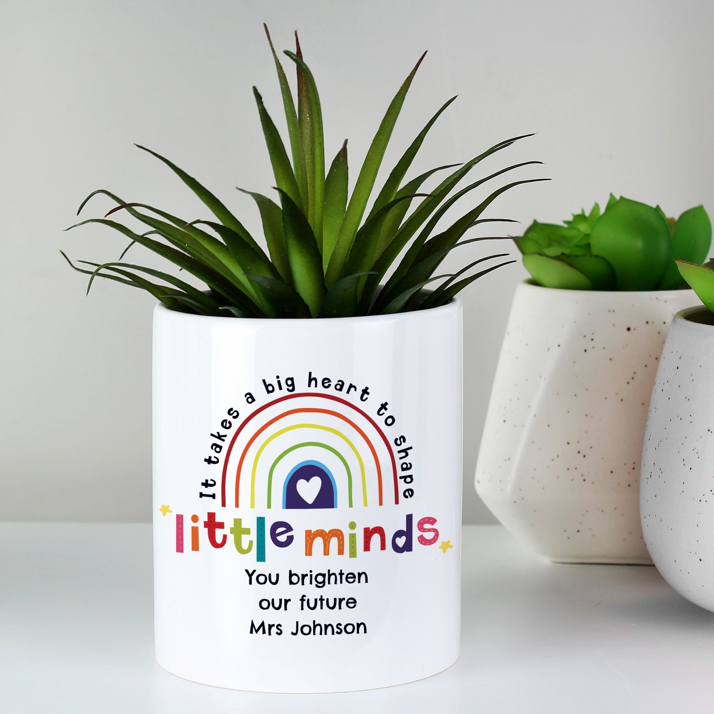 Personalised Shape Little Minds Ceramic Storage Pot - MK&JD Gifts