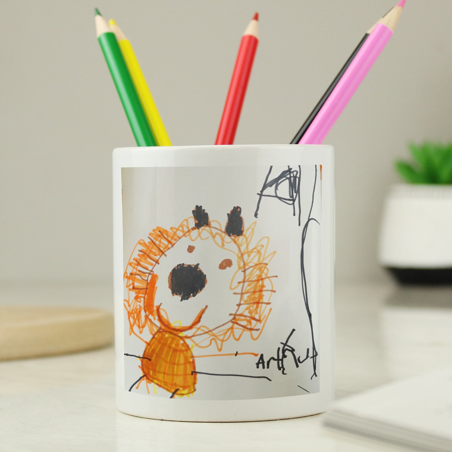 Personalised Childrens Drawing Photo Storage Pot - MK&JD Gifts