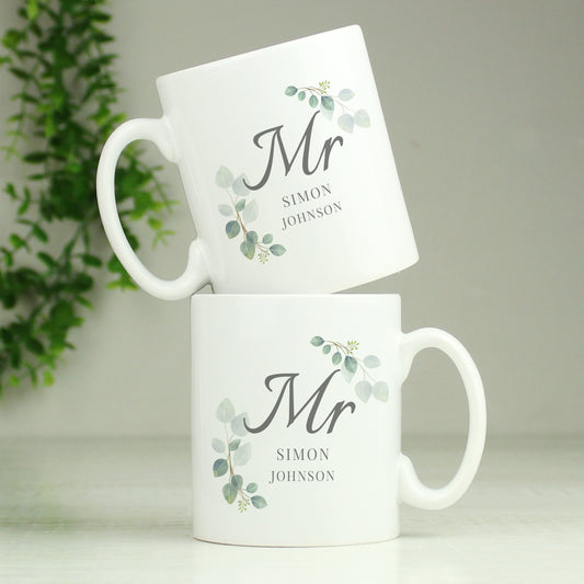 Personalised Botanical Mr Mug - MK&JD Gifts
