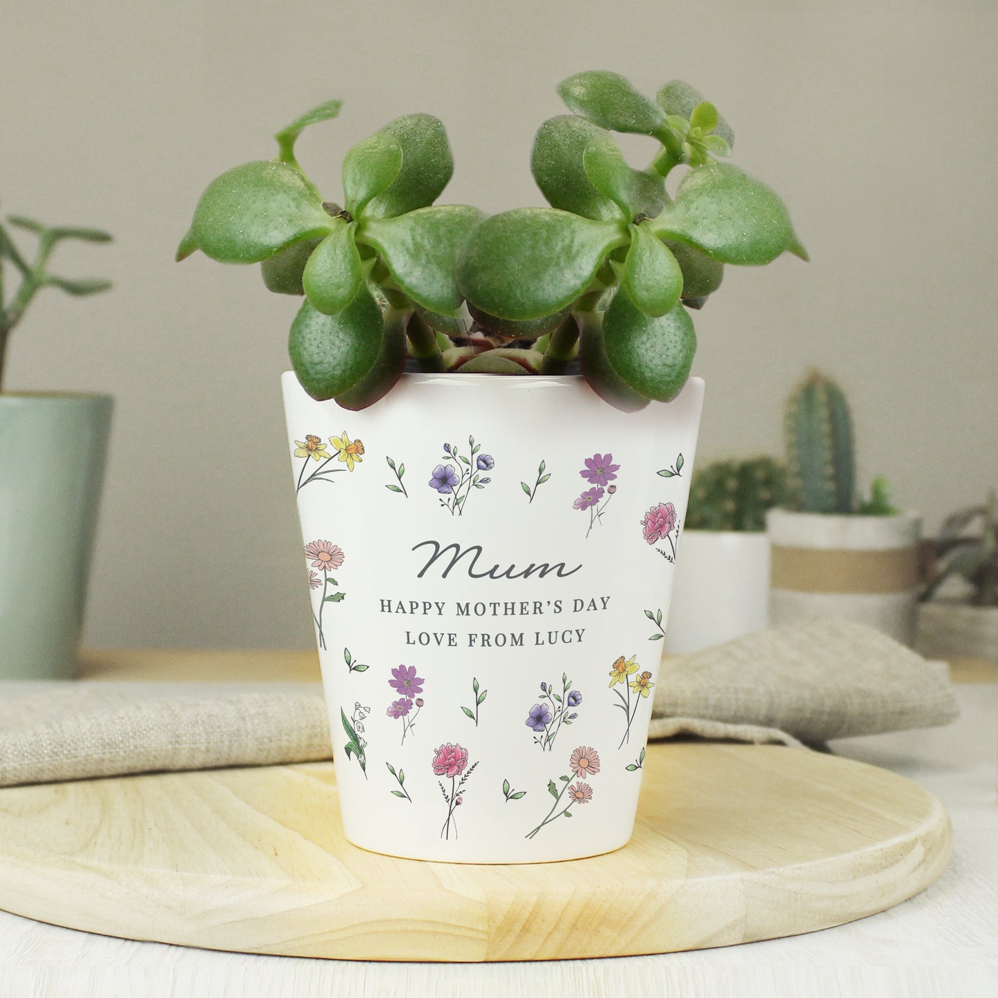 Personalised Wild Flowers Plant Pot - MK&JD Gifts