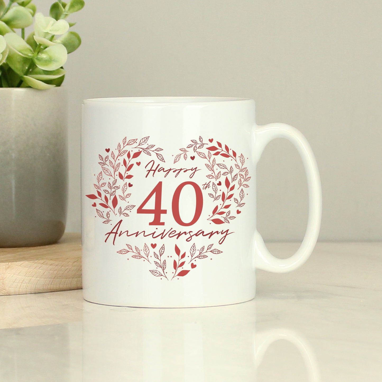 Personalised 40th Ruby Wedding Anniversary Mug - MK&JD Gifts