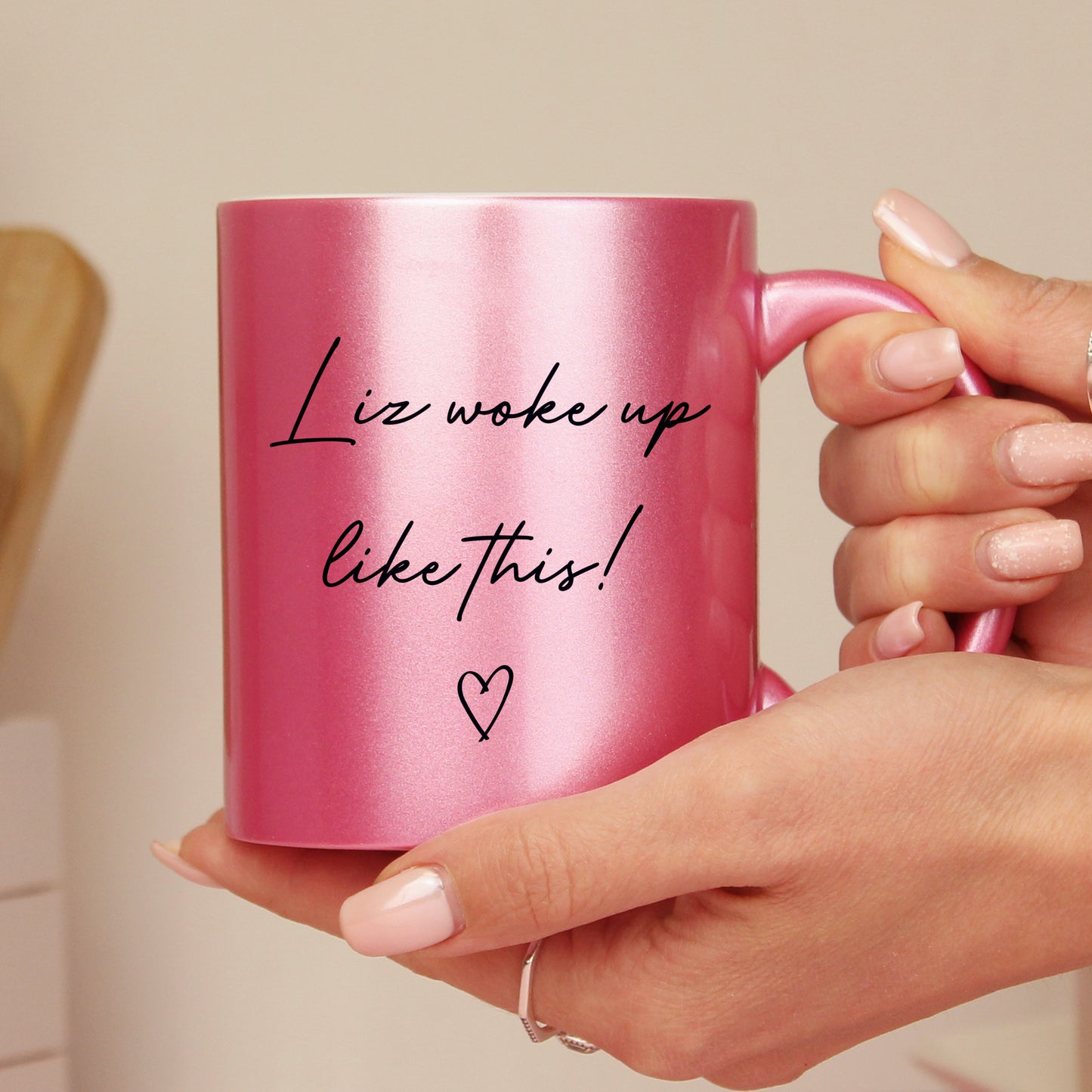 Personalised Pink Glitter Mug - MK&JD Gifts