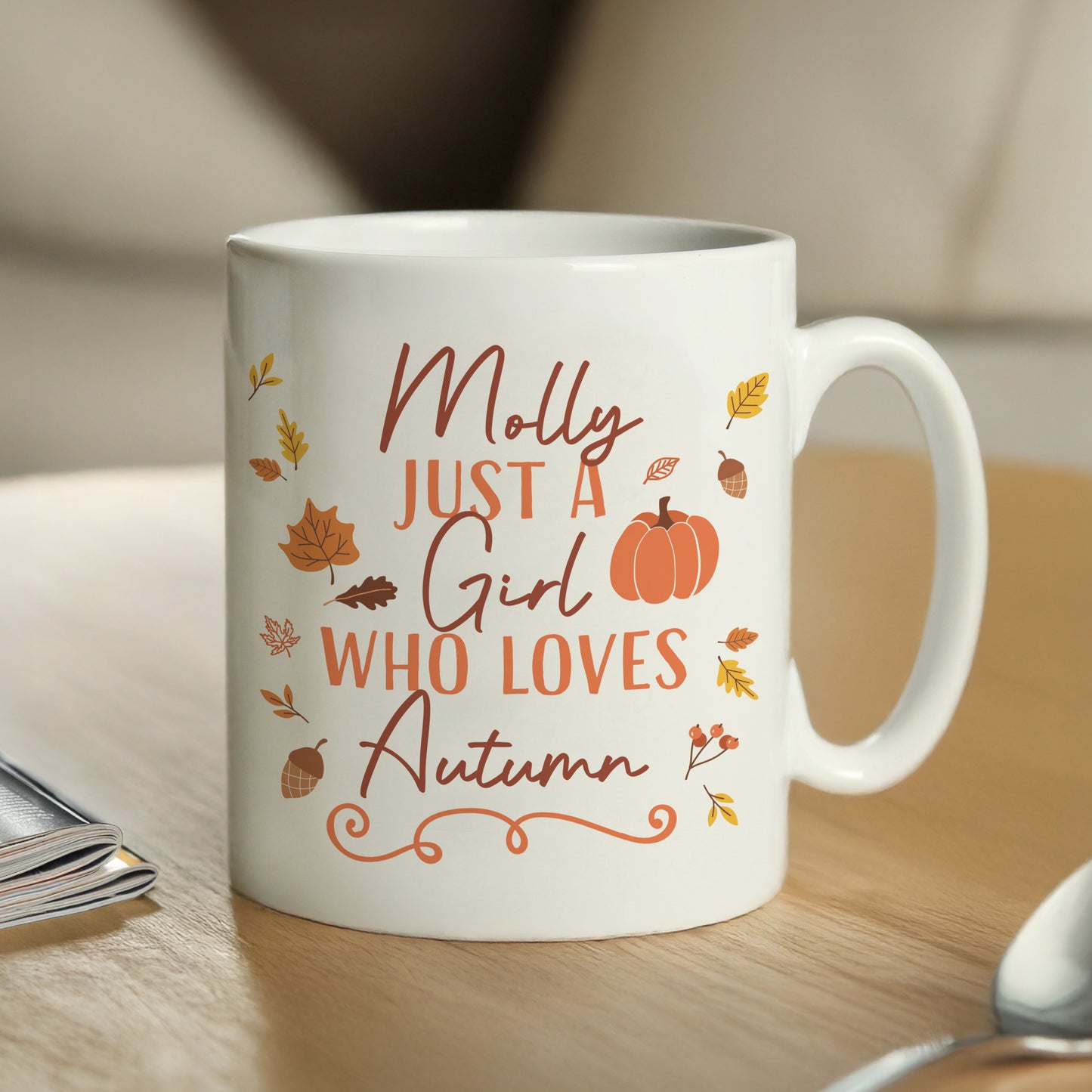 Personalised Loves Autumn Mug - MK&JD Gifts