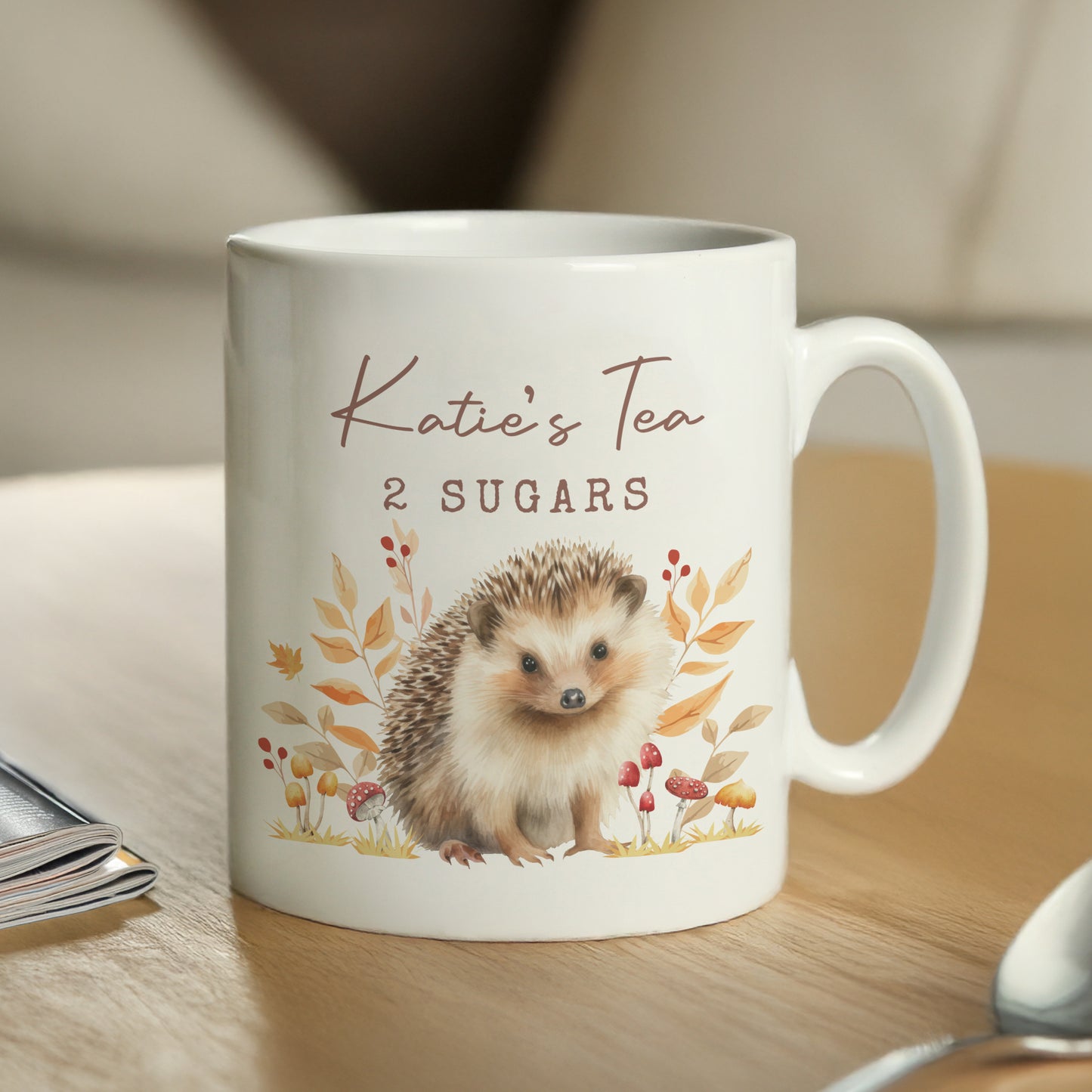 Personalised Hedgehog Mug - MK&JD Gifts