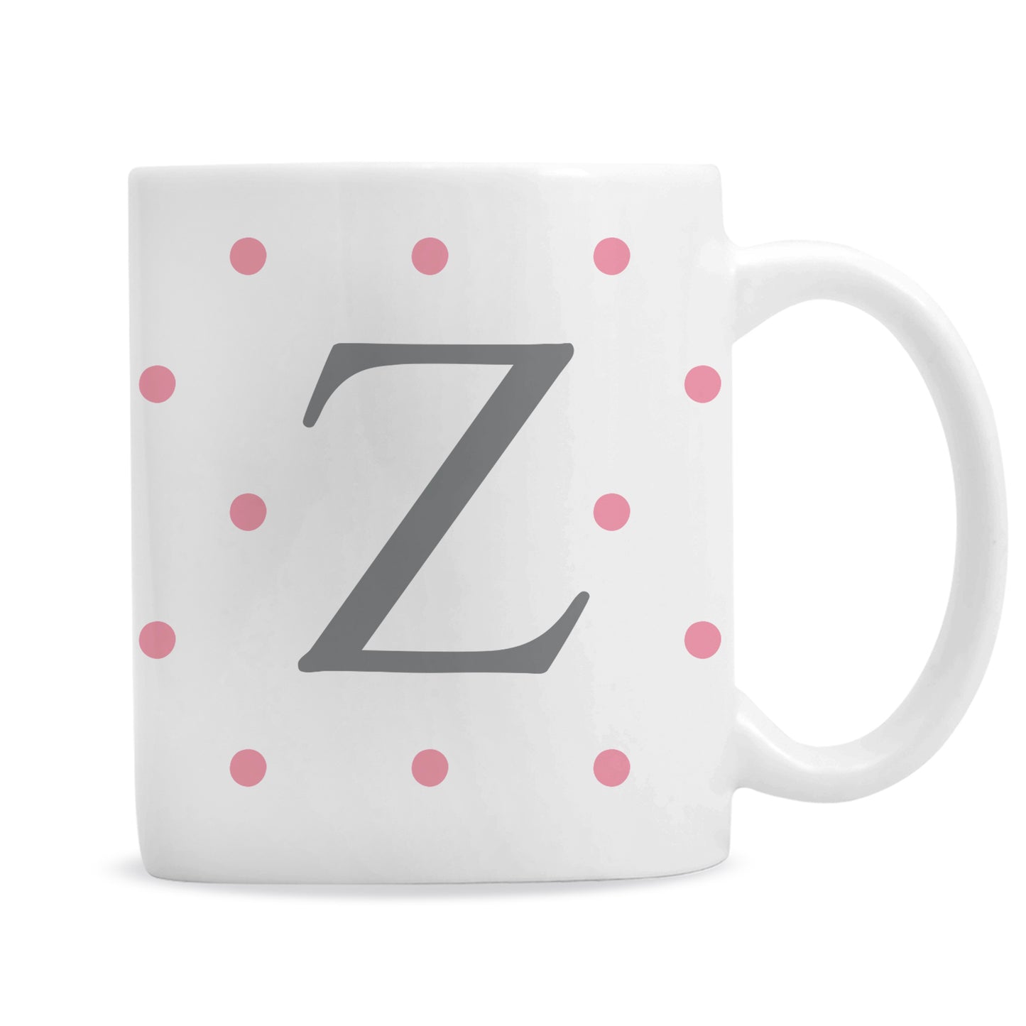 Personalised Monogram Pink Spot Mug - MK&JD Gifts