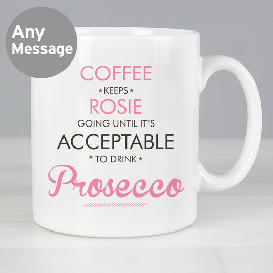 Personalised Pink Acceptable to Drink Mug - MK&JD Gifts