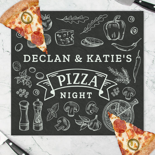 Personalised Pizza Glass Chopping Board/Worktop Saver - MK&JD Gifts
