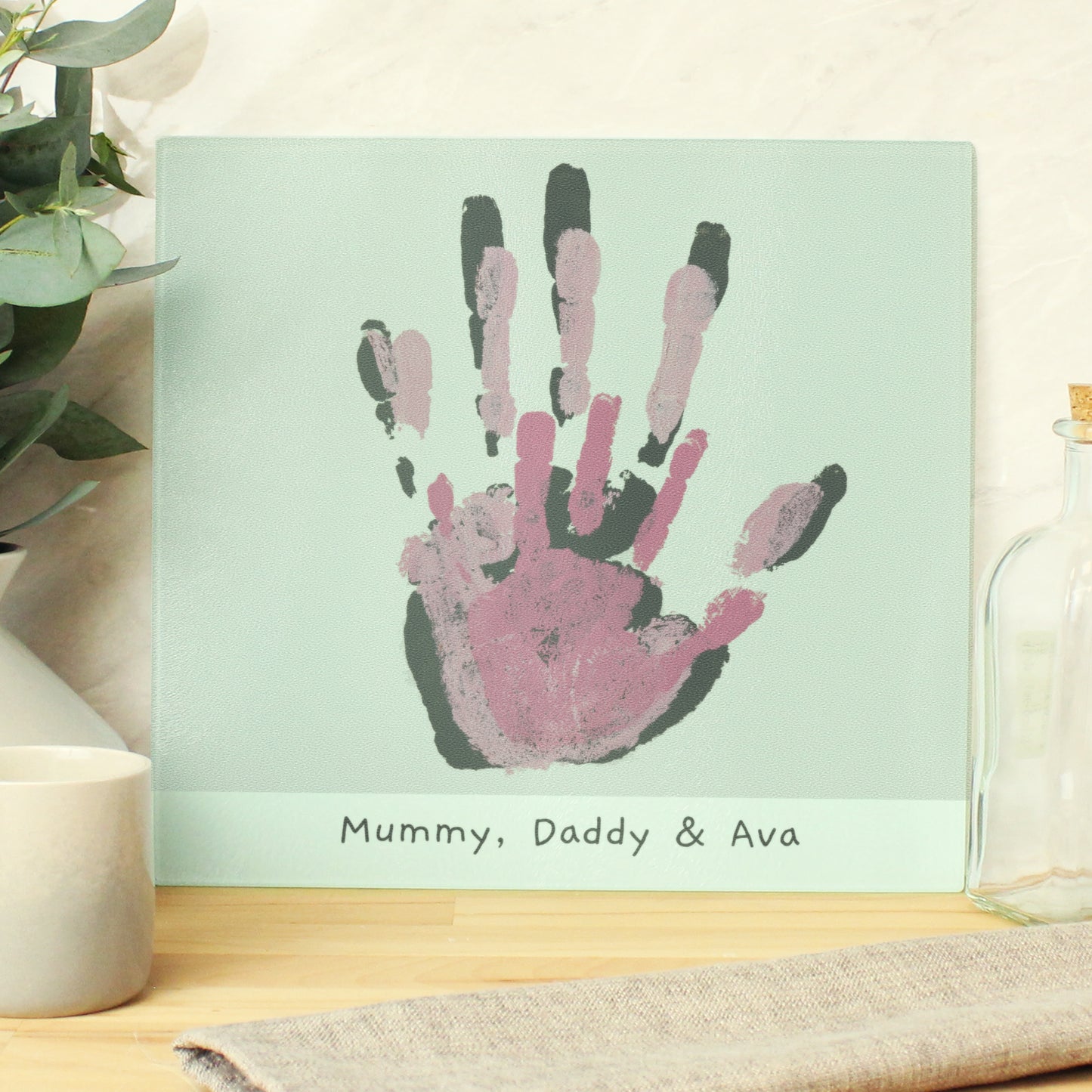 Personalised Childrens Drawing Photo Upload Glass Chopping Board/Worktop Saver - MK&JD Gifts