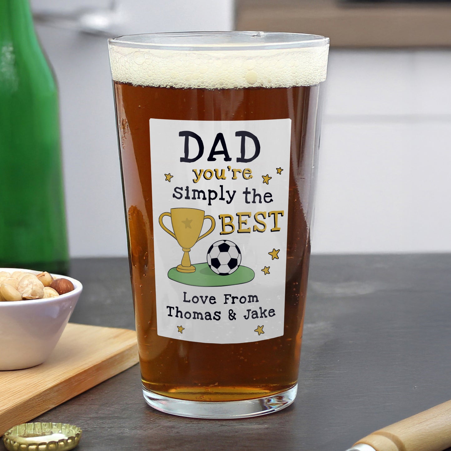 Personalised Simply The Best Beer Glass - MK&JD Gifts