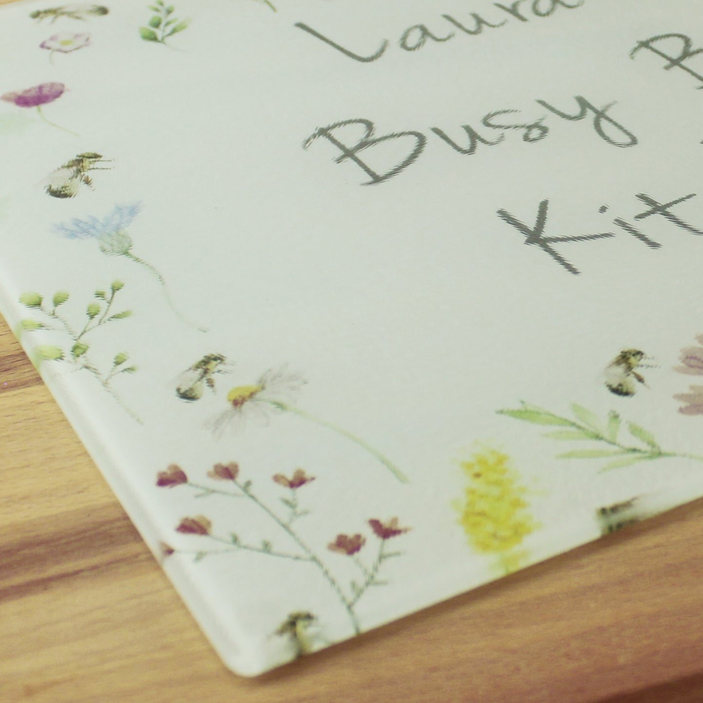 Personalised Busy Bee Glass Chopping Board/Worktop Saver - MK&JD Gifts