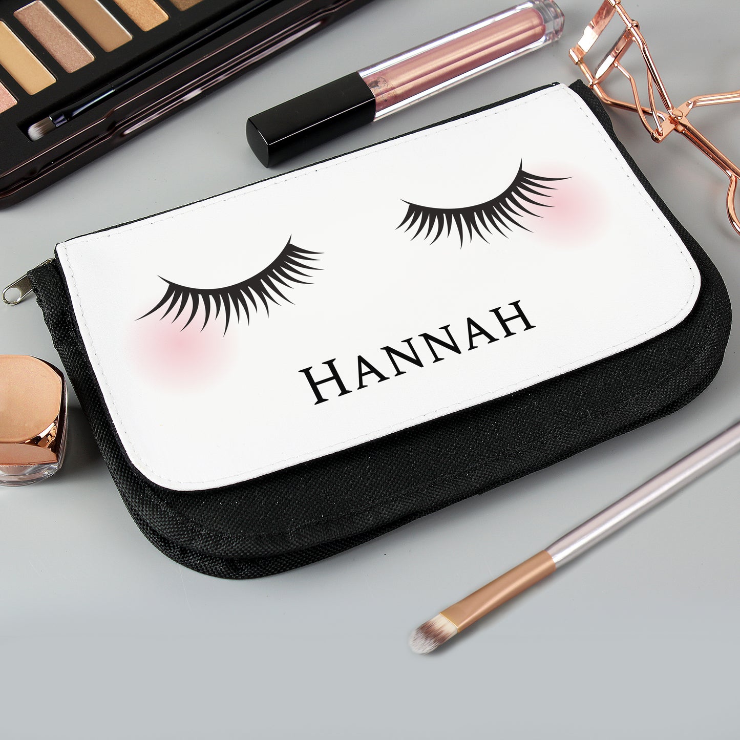 Personalised Eyelashes Make Up Bag - MK&JD Gifts