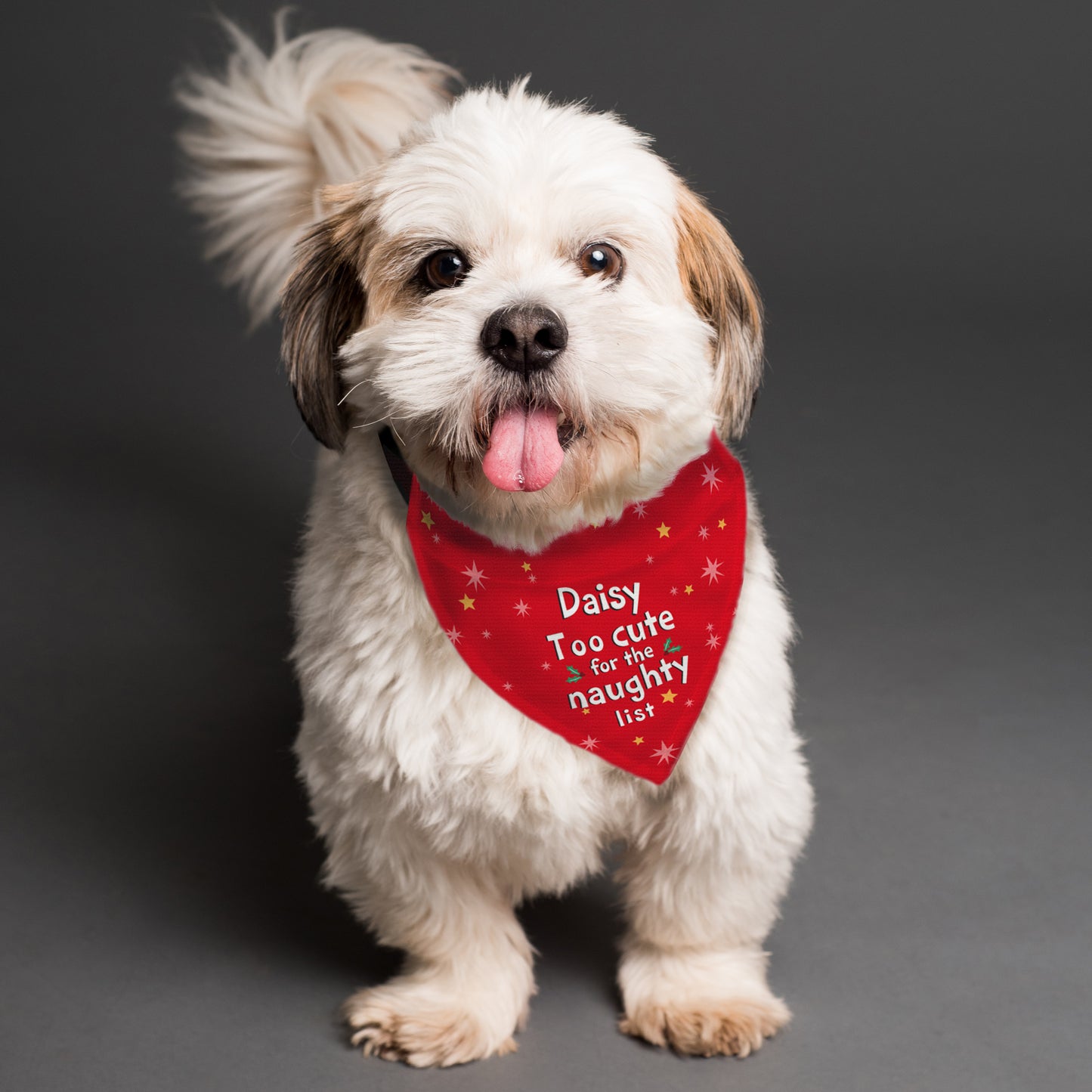 Personalised 'Too cute for the naughty list' Dog Bandana - MK&JD Gifts