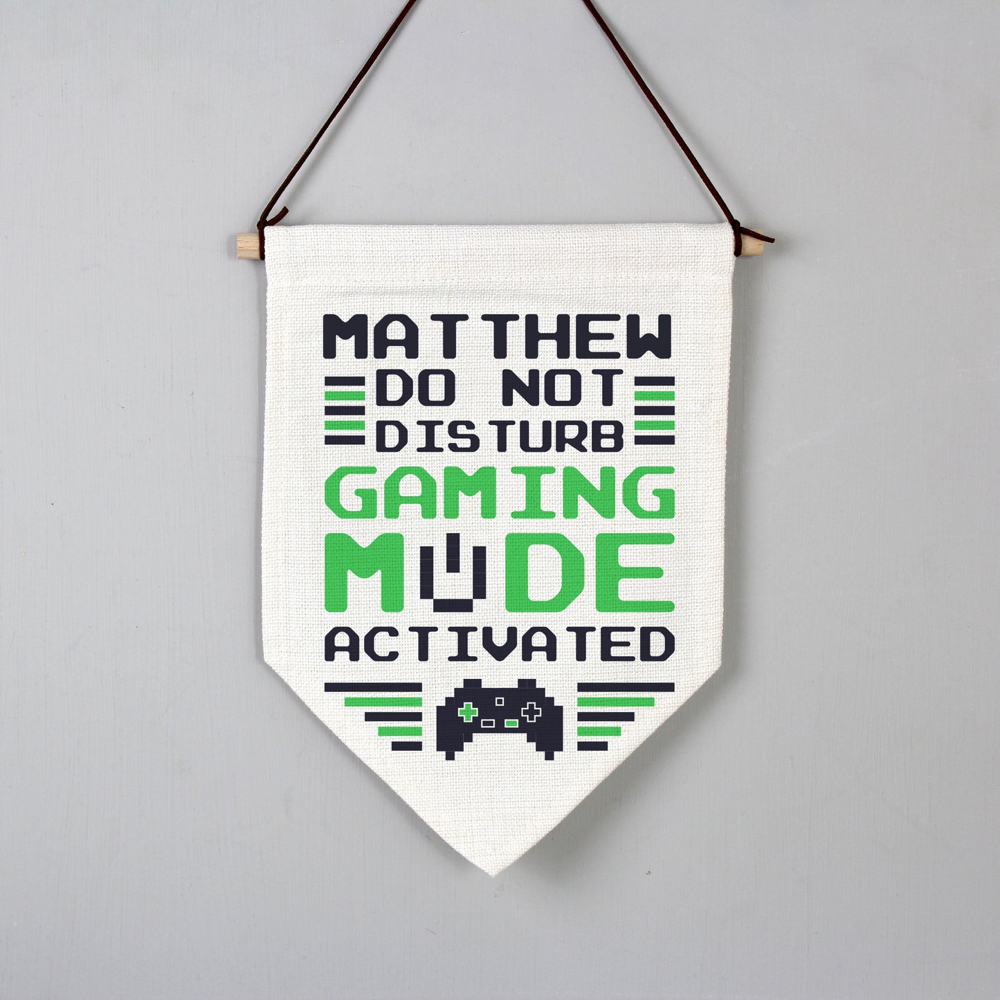 Personalised Gaming Mode Hanging Banner - MK&JD Gifts