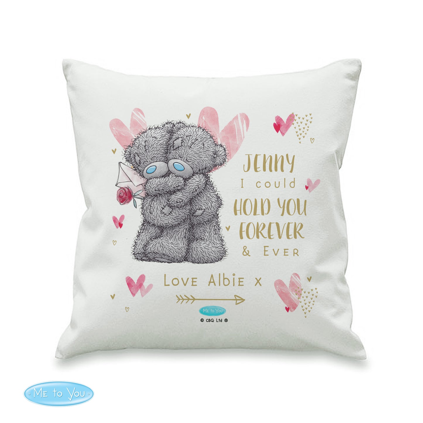 Personalised Me To You Hold You Forever Cushion - MK&JD Gifts