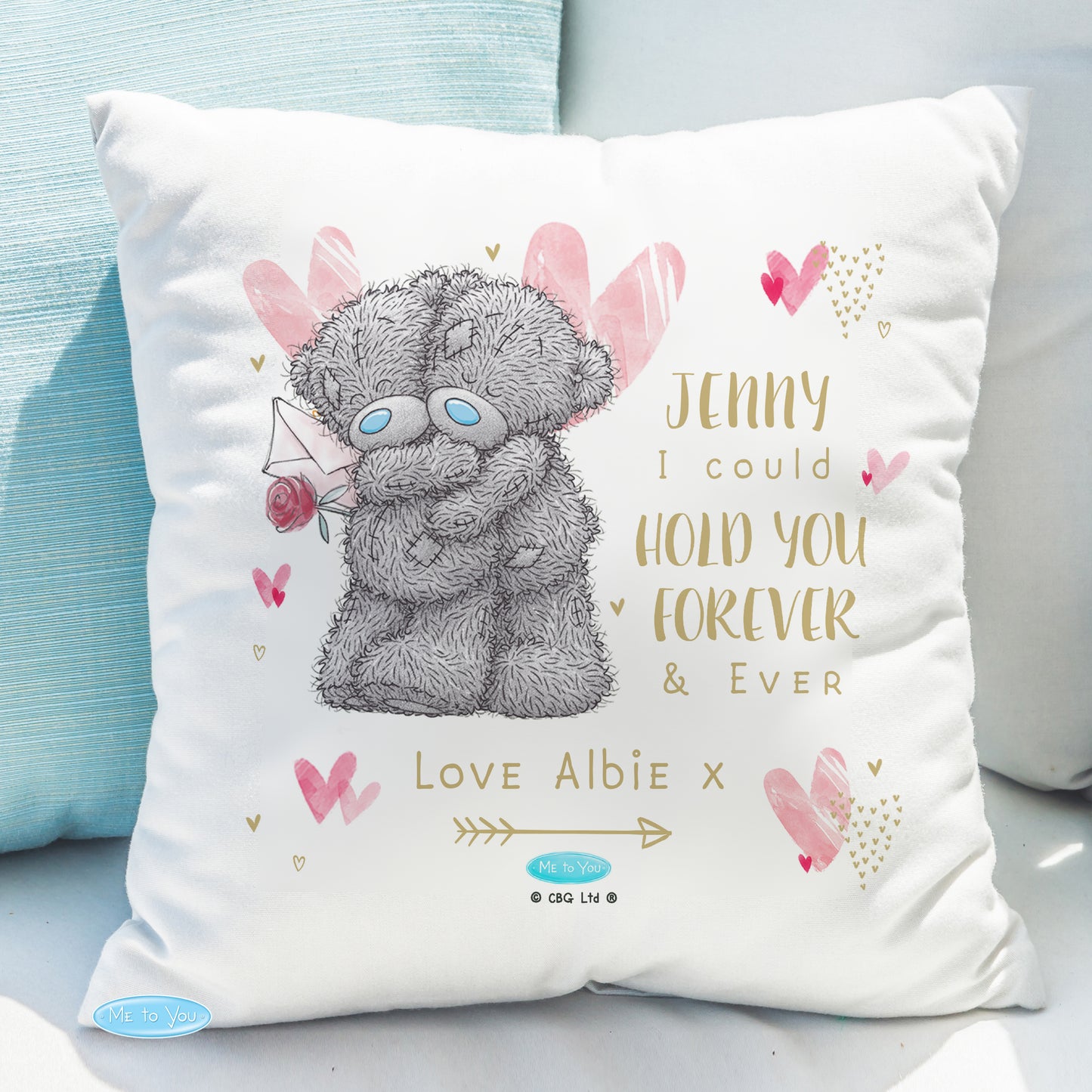 Personalised Me To You Hold You Forever Cushion - MK&JD Gifts