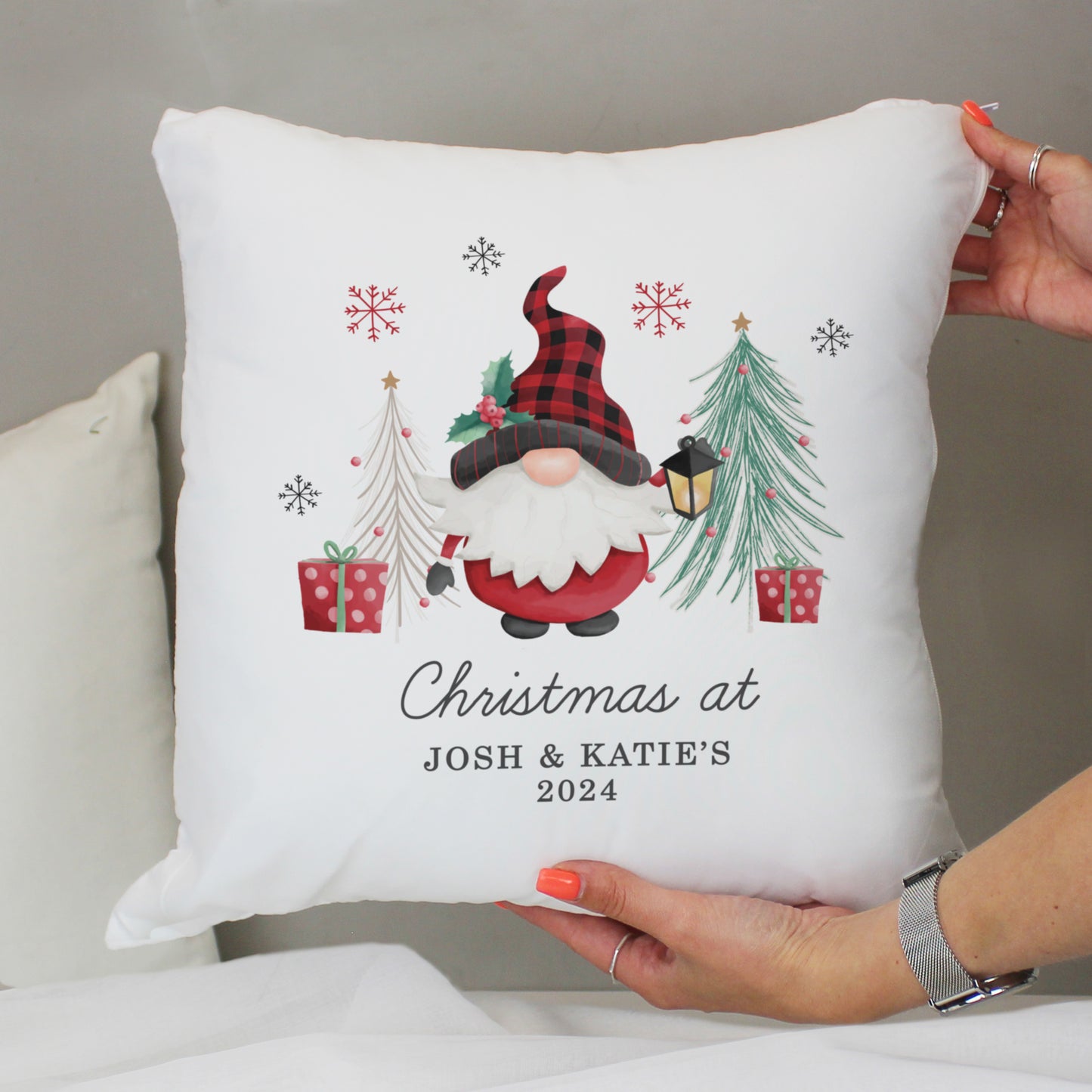 Personalised Gonk Christmas Cushion - MK&JD Gifts