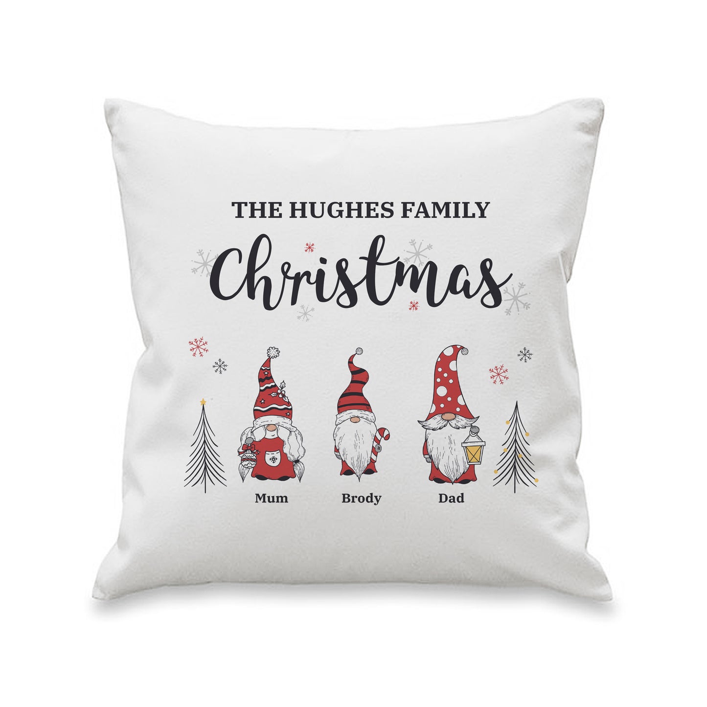 Personalised Gonk Family Christmas Cushion - MK&JD Gifts