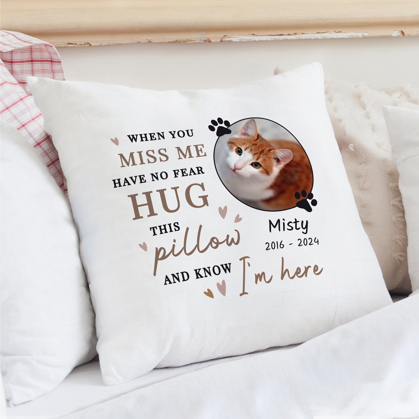 Personalised Memorial Pet Photo Upload Cushion - MK&JD Gifts