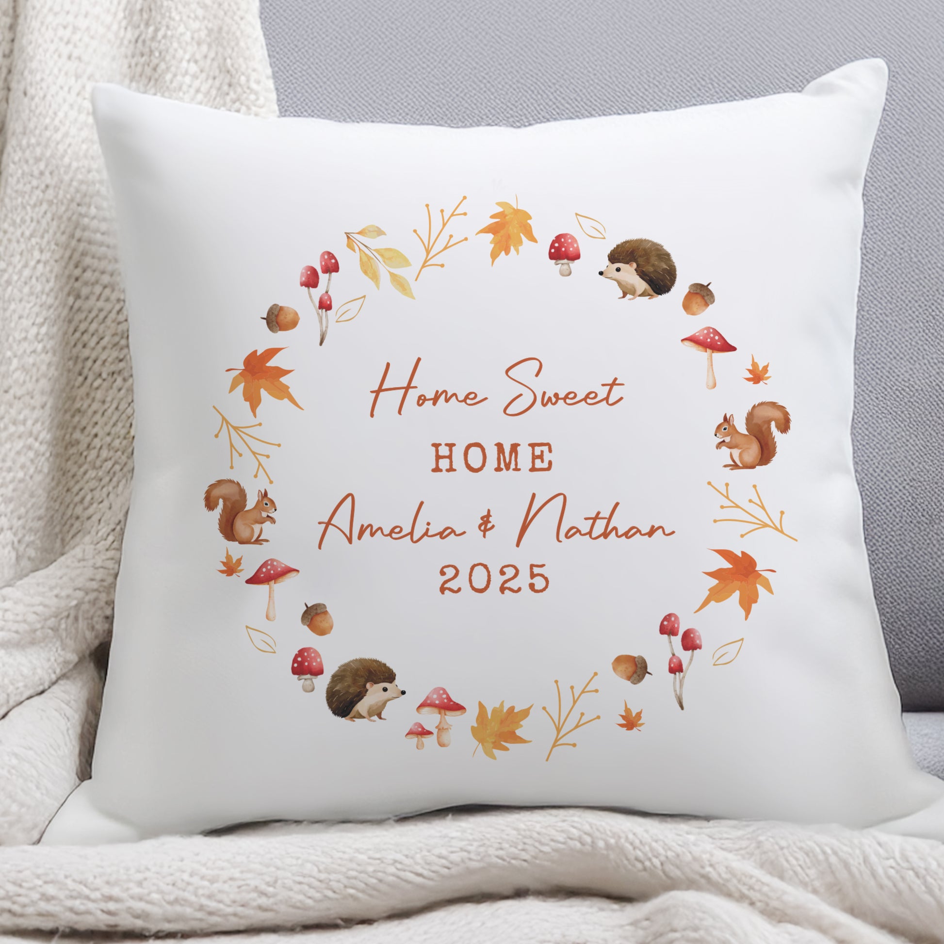 Personalised Autumn Cushion - MK&JD Gifts