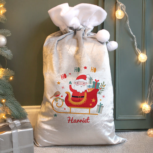 Personalised Santa Sleigh Christmas Sack - MK&JD Gifts